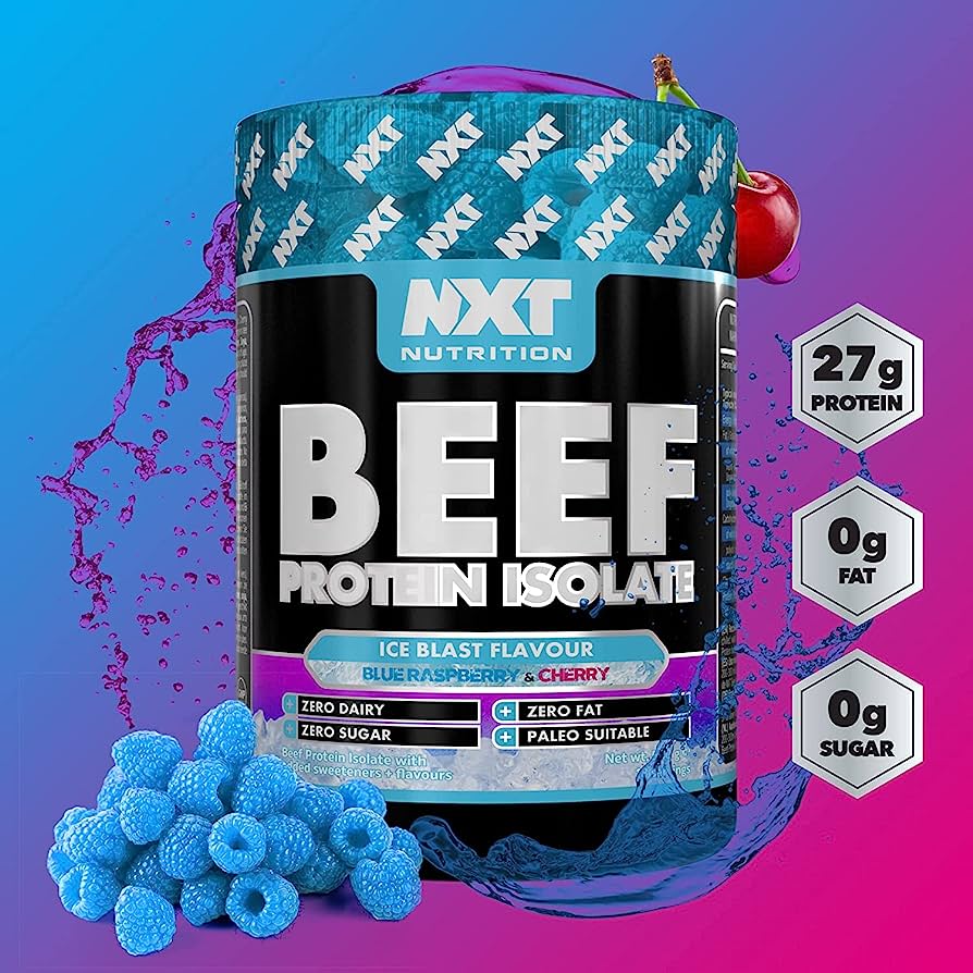 NXT Nutrition Beef Protein Isolate Powder 540g Ice Blast