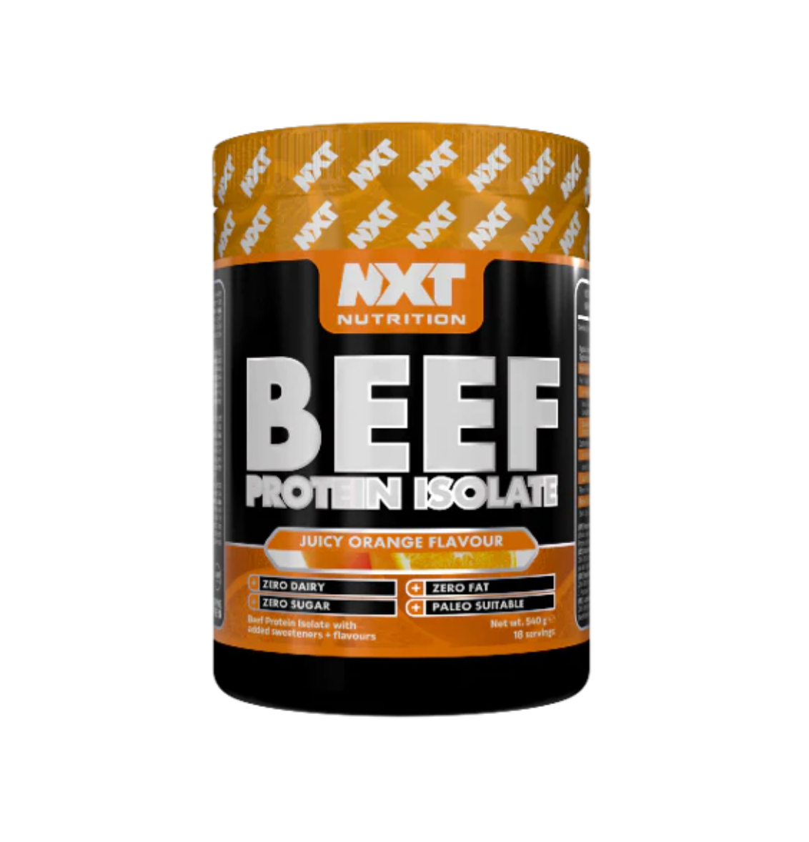 NXT Nutrition Beef Protein Isolate Powder 540g Juicy Orange