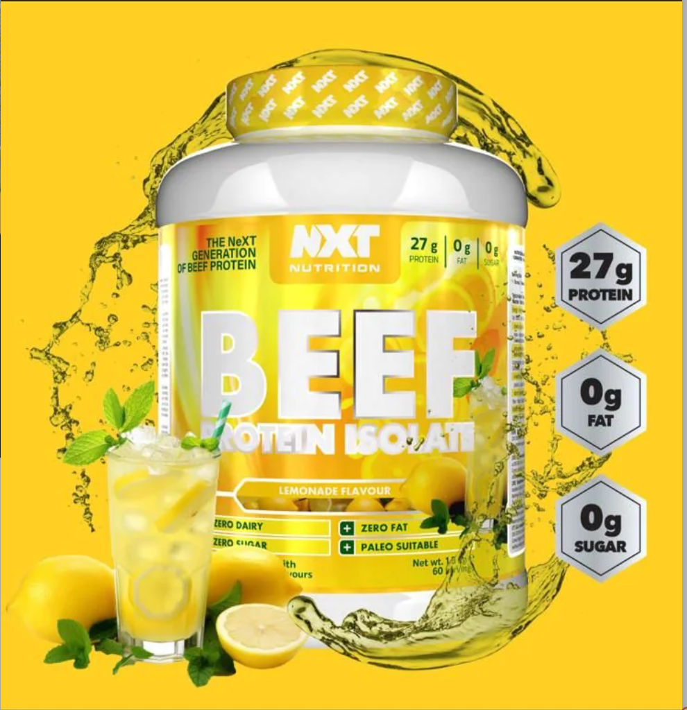 NXT Nutrition Beef Protein Isolate Powder 1.8kg Lemonade