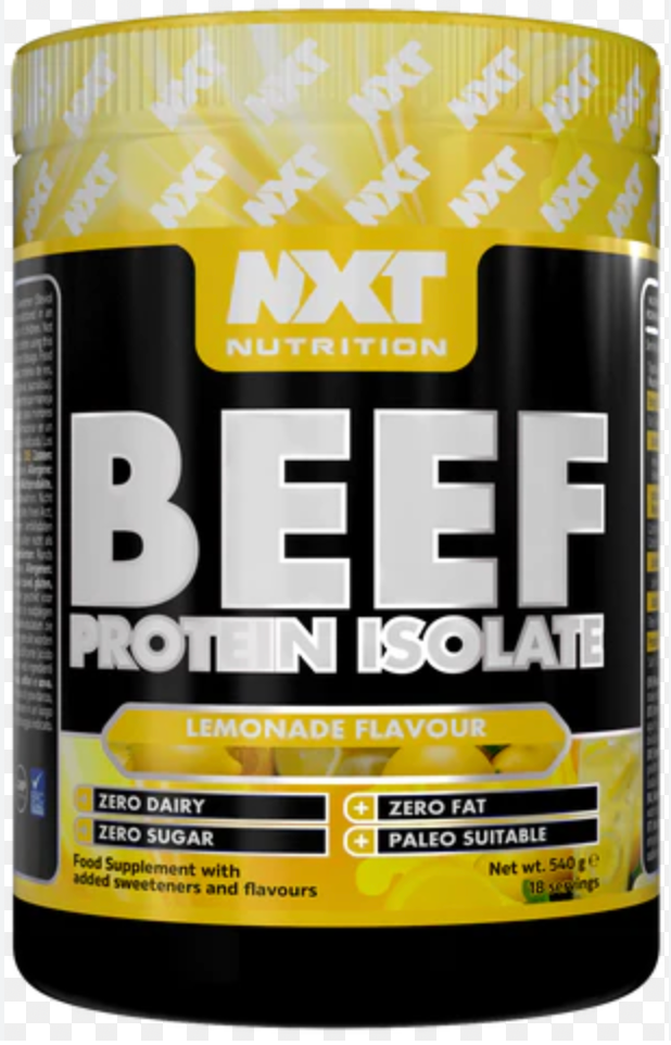 NXT Nutrition Beef Protein Isolate Powder 540g Lemonade