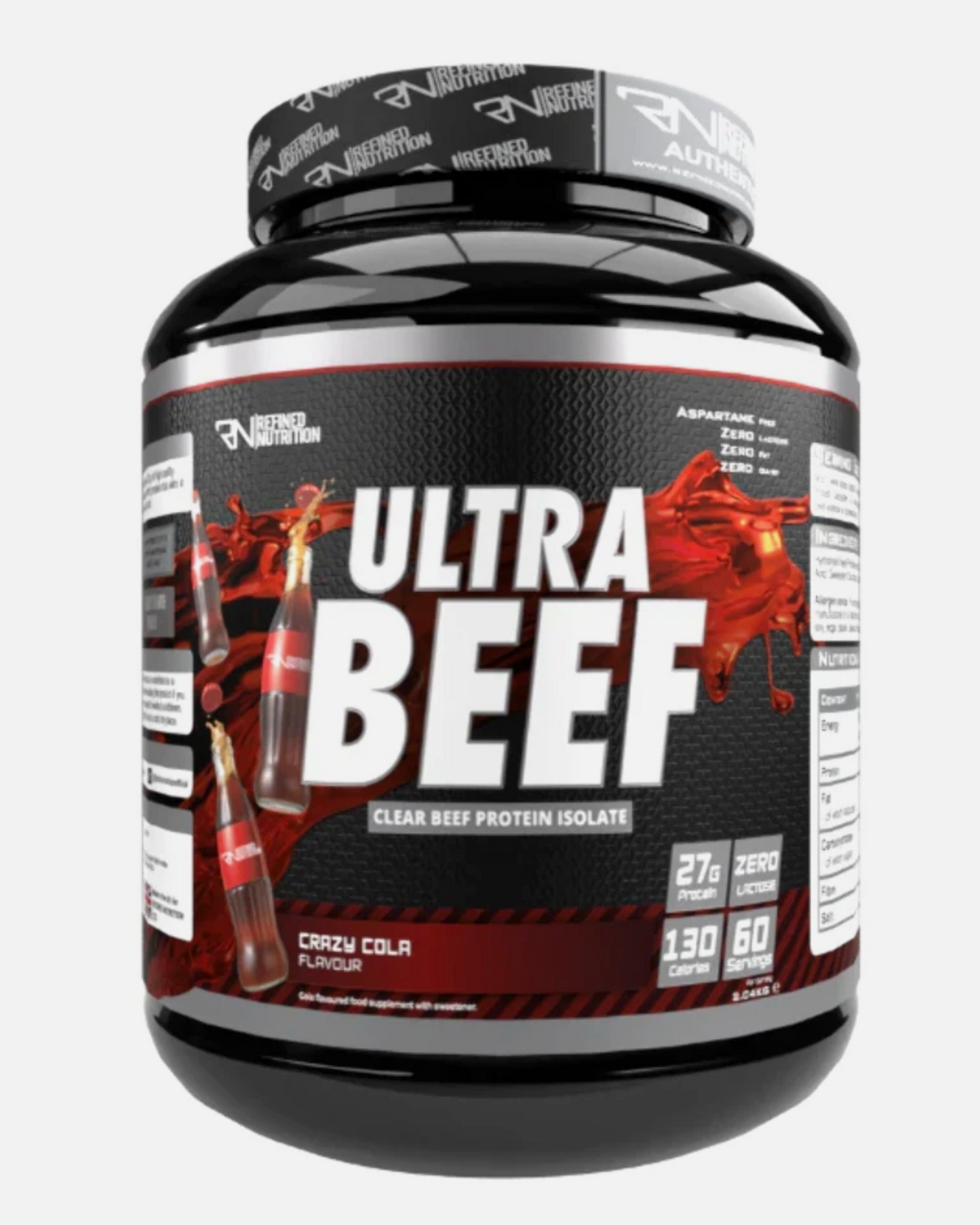 Beef Protein Isolate 2.04kg - Refined Nutrition (Crazy Cola)