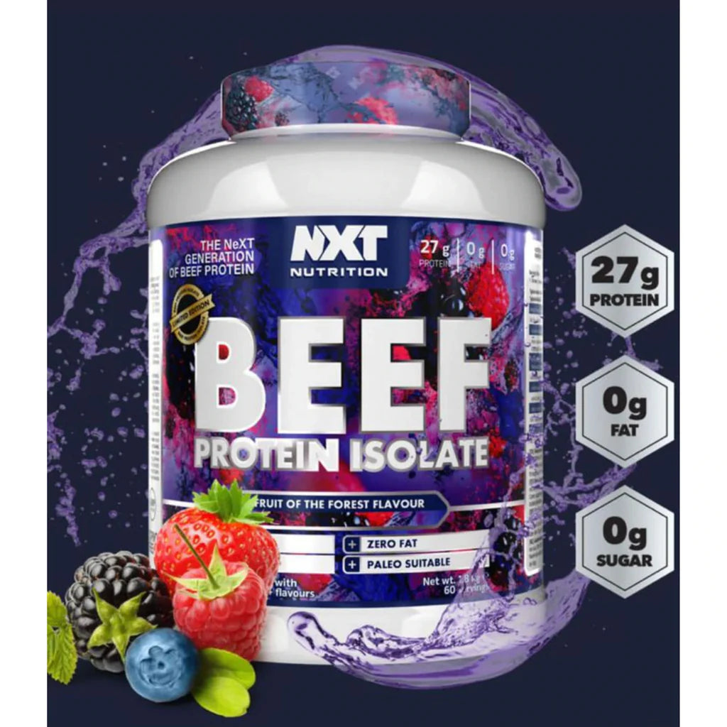 NXT Nutrition Beef Protein Isolate Powder 1.8kg Fruit of the Forest