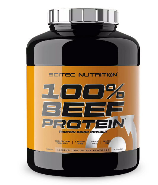 SciTec 100% Beef Protein, Almond Chocolate - 1800 grams