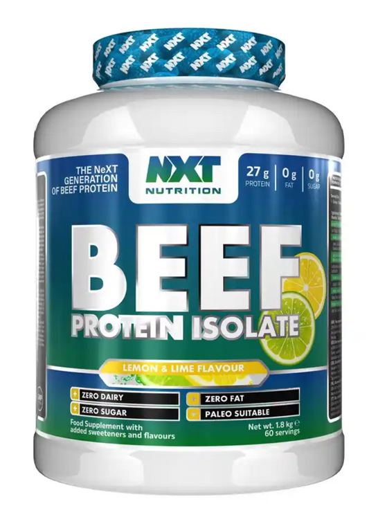 NXT Nutrition Beef Protein Isolate Powder 1.8kg Lemon and Lime