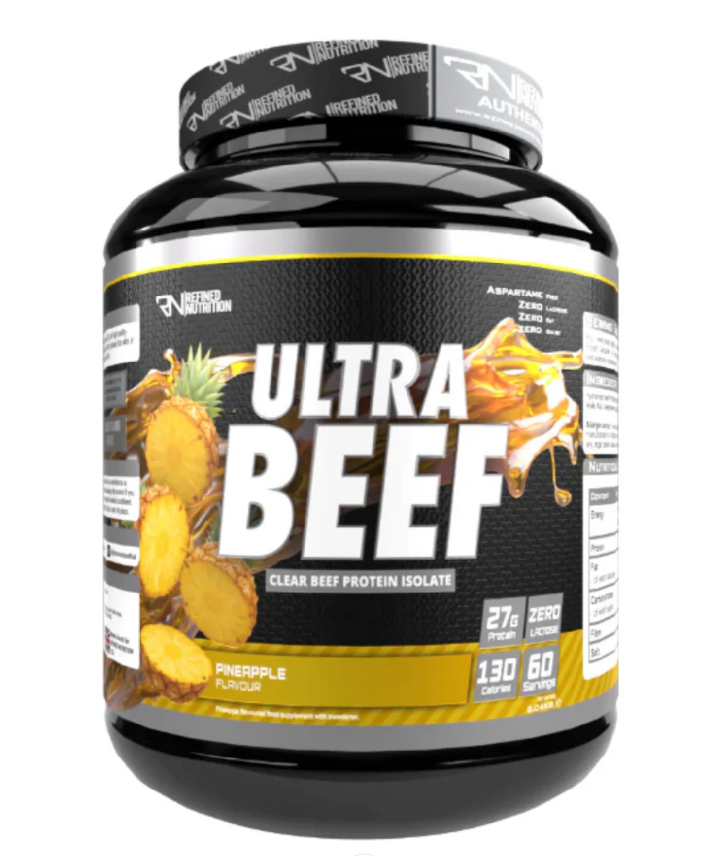 Beef Protein Isolate 2.04kg - Refined Nutrition (Pineapple)