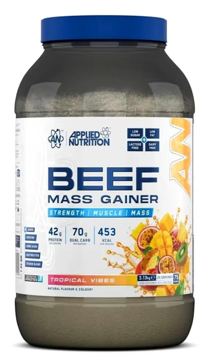 Beef Mass Gainer 3.13kg - Applied Nutrition (Tropical Vibes)