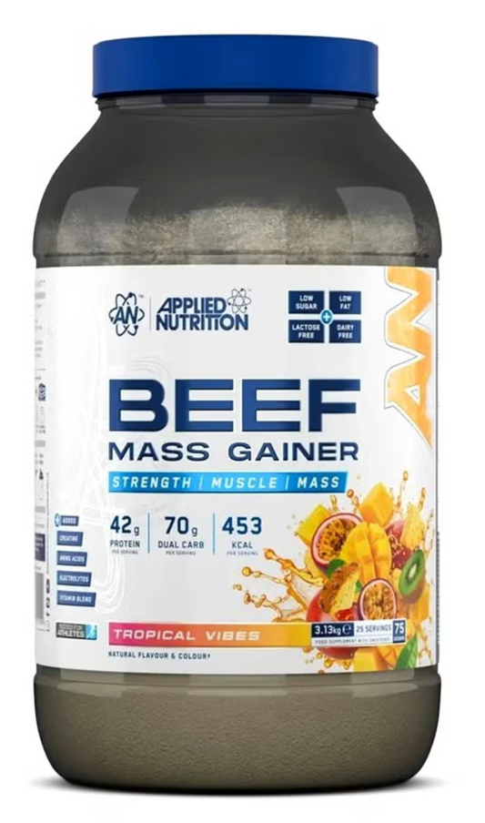 Beef Mass Gainer 3.13kg - Applied Nutrition (Tropical Vibes)