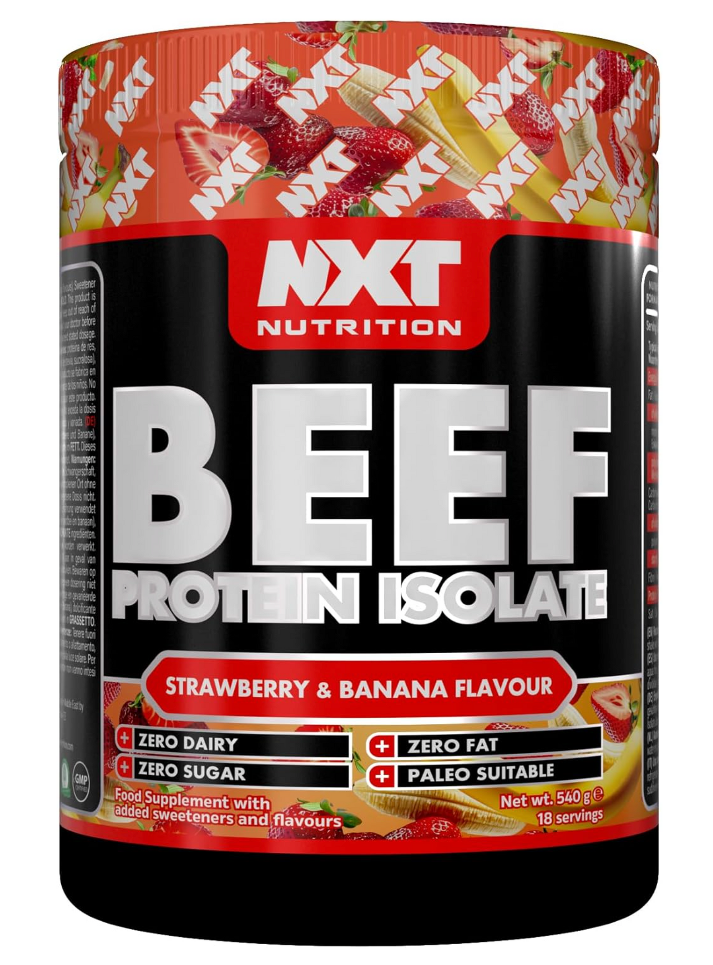 Beef Protein Isolate 540g - NXT Nutrition (Strawberry & Banana)
