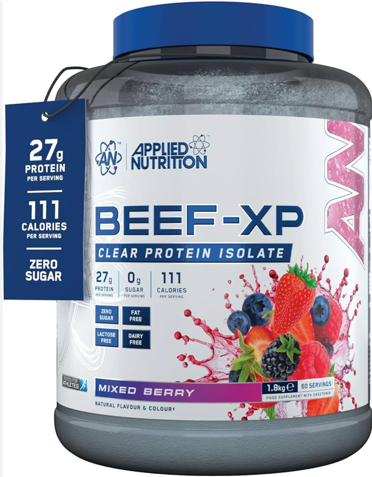 Beef Protein Isolate 1.8kg - Applied Nutrition (Mixed Berry)
